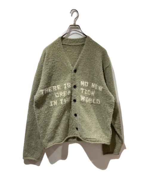 GUELL MASTARD（グエルマスタード）GUELL MASTARD (グエルマスタード) Shaggy Knit Cardigan オリーブ サイズ:Lの古着・服飾アイテム