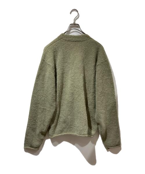 GUELL MASTARD（グエルマスタード）GUELL MASTARD (グエルマスタード) Shaggy Knit Cardigan オリーブ サイズ:Lの古着・服飾アイテム