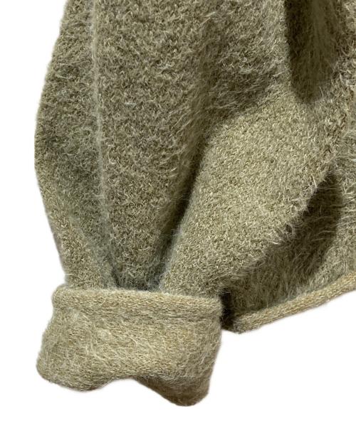 GUELL MASTARD（グエルマスタード）GUELL MASTARD (グエルマスタード) Shaggy Knit Cardigan オリーブ サイズ:Lの古着・服飾アイテム
