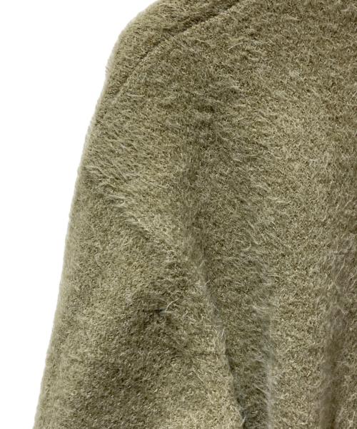 GUELL MASTARD（グエルマスタード）GUELL MASTARD (グエルマスタード) Shaggy Knit Cardigan オリーブ サイズ:Lの古着・服飾アイテム