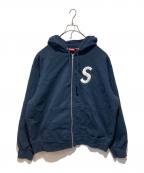 SUPREMEシュプリーム）の古着「S logo zip up hooded sweatshirt」｜ネイビー