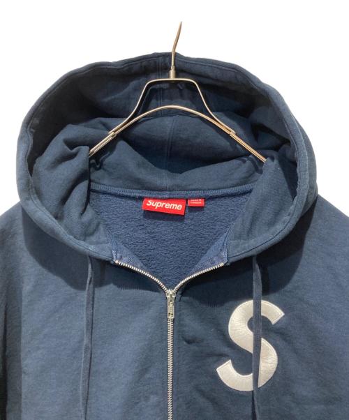 SUPREME（シュプリーム）SUPREME (シュプリーム) S logo zip up hooded sweatshirt ネイビー サイズ:XLの古着・服飾アイテム