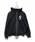 SUPREME（シュプリーム）の古着「S logo zip up hooded sweatshirt」｜ブラック