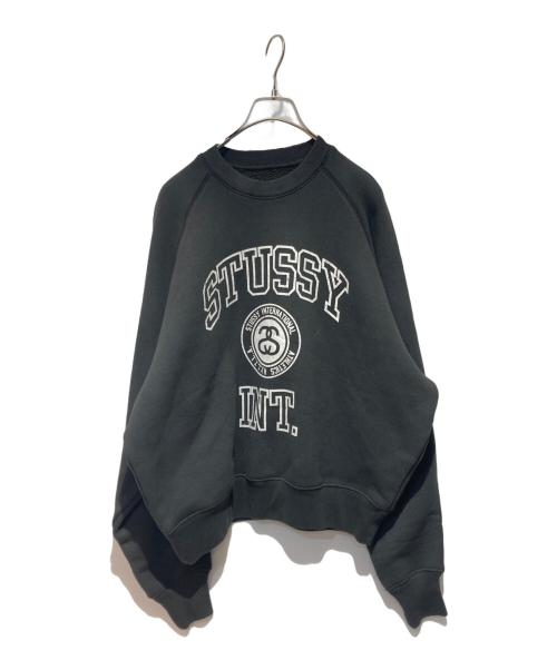 stussy（ステューシー）stussy (ステューシー) プリントスウェット ブラック サイズ:Sの古着・服飾アイテム