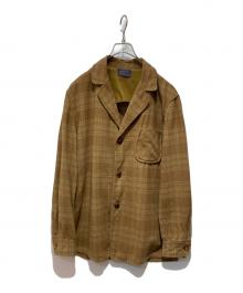 PENDLETON（ペンドルトン）の古着「50’sチェックウールアンコンジャケット」｜ベージュ