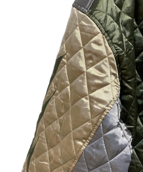 HUF（ハフ）HUF (ハフ) LIGHTNING BOMBER JACKET グリーン×ベージュ サイズ:Mの古着・服飾アイテム