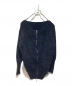 JOSE MOONジョゼムーン）の古着「ZIP KNIT CARDIGAN」｜ブラック