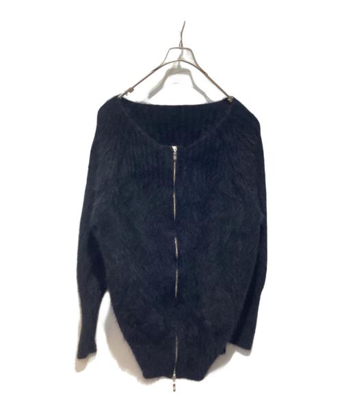 JOSE MOON（ジョゼムーン）JOSE MOON (ジョゼムーン) ZIP KNIT CARDIGAN ブラック サイズ:FREEの古着・服飾アイテム