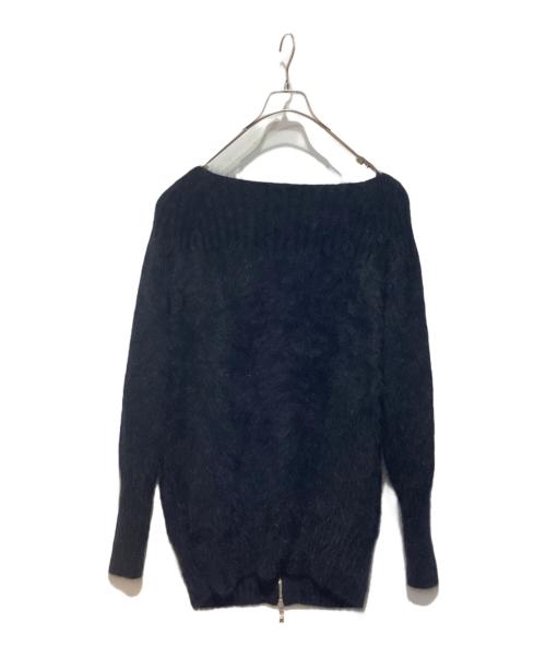 JOSE MOON（ジョゼムーン）JOSE MOON (ジョゼムーン) ZIP KNIT CARDIGAN ブラック サイズ:FREEの古着・服飾アイテム