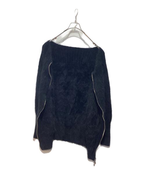 JOSE MOON（ジョゼムーン）JOSE MOON (ジョゼムーン) ZIP KNIT CARDIGAN ブラック サイズ:FREEの古着・服飾アイテム