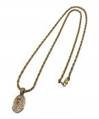 ）の古着「ストーンロゴネックレス」｜ゴールド