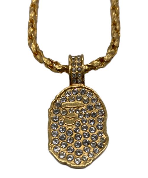 A BATHING APE（ア ベイシング エイプ）A BATHING APE (ア ベイシング エイプ) ストーンロゴネックレス ゴールドの古着・服飾アイテム