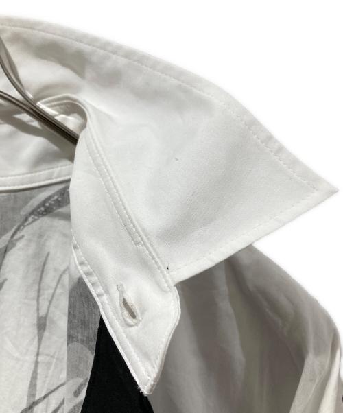GROUND Y（グラウンドワイ）GROUND Y (グラウンドワイ) 総柄シャツ ホワイト×ブラック サイズ:Freeの古着・服飾アイテム