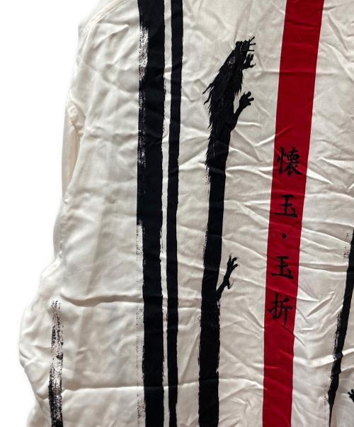 GROUND Y（グラウンドワイ）GROUND Y (グラウンドワイ) 総柄シャツ ホワイト×ブラック サイズ:FREEの古着・服飾アイテム