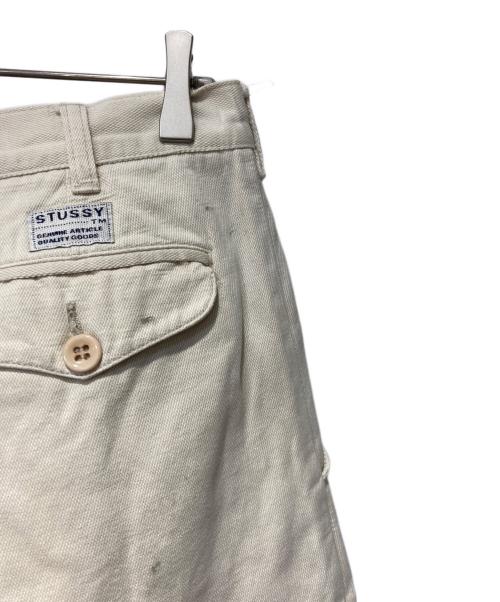 stussy（ステューシー）stussy (ステューシー) カーゴパンツ ホワイト サイズ:34の古着・服飾アイテム