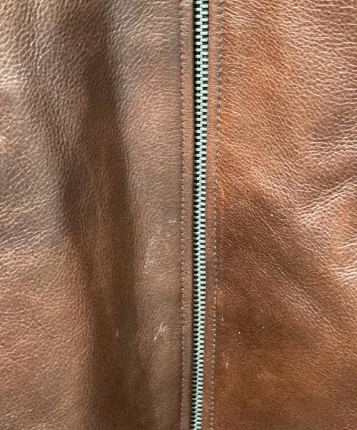 BOLINI（ボリーニ）BOLINI (ボリーニ) レザージャケット ブラウン サイズ:50の古着・服飾アイテム