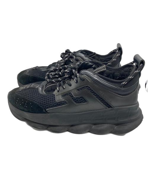 VERSACE（ヴェルサーチェ）VERSACE (ヴェルサーチェ) スニーカー ブラック サイズ:42の古着・服飾アイテム