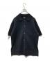 stussy（ステューシー）の古着「Perforated Swirl Knit Shirt」｜ブラック