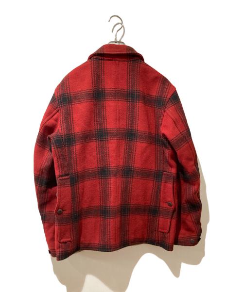 POLO RALPH LAUREN（ポロ・ラルフローレン）POLO RALPH LAUREN (ポロ・ラルフローレン) バッファロースキーパッチウールユーリティージャケット レッド サイズ:XSの古着・服飾アイテム