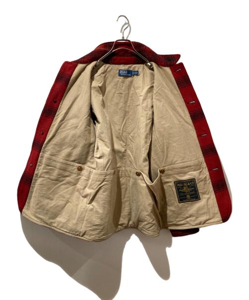 POLO RALPH LAUREN（ポロ・ラルフローレン）POLO RALPH LAUREN (ポロ・ラルフローレン) バッファロースキーパッチウールユーリティージャケット レッド サイズ:XSの古着・服飾アイテム