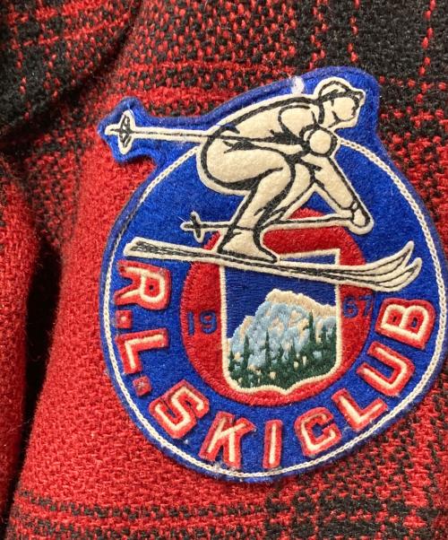 POLO RALPH LAUREN（ポロ・ラルフローレン）POLO RALPH LAUREN (ポロ・ラルフローレン) バッファロースキーパッチウールユーリティージャケット レッド サイズ:XSの古着・服飾アイテム