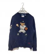 POLO RALPH LAURENポロ・ラルフローレン）の古着「Yankeesポロベアーセーター」｜ネイビー