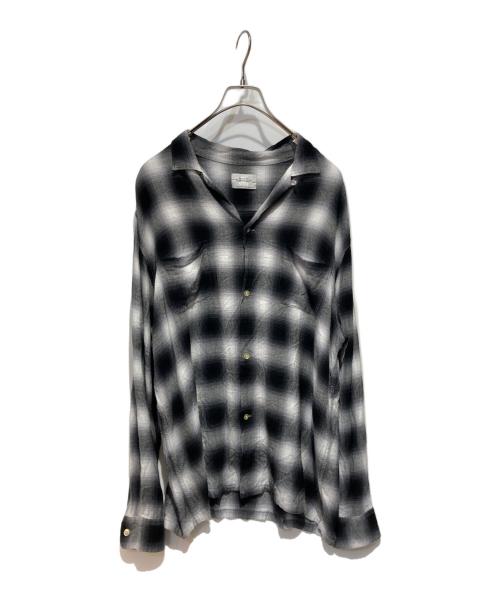 TOWN CRAFT（タウンクラフト）TOWN CRAFT (タウンクラフト) オンブレチェックシャツ ブラック サイズ:Mの古着・服飾アイテム