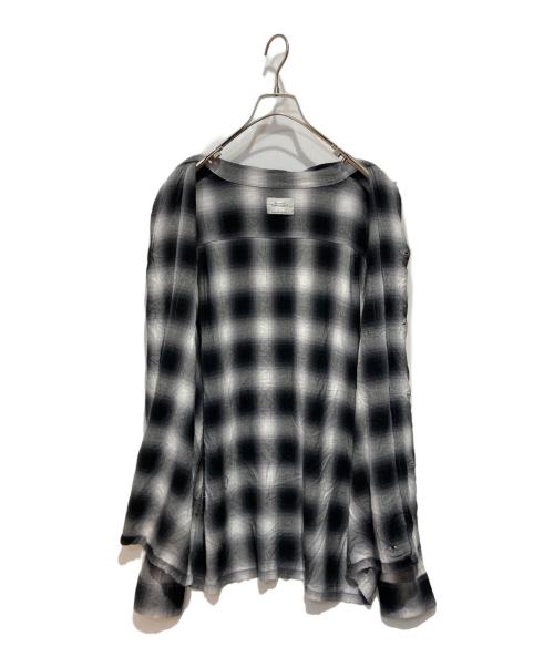 TOWN CRAFT（タウンクラフト）TOWN CRAFT (タウンクラフト) オンブレチェックシャツ ブラック サイズ:Mの古着・服飾アイテム