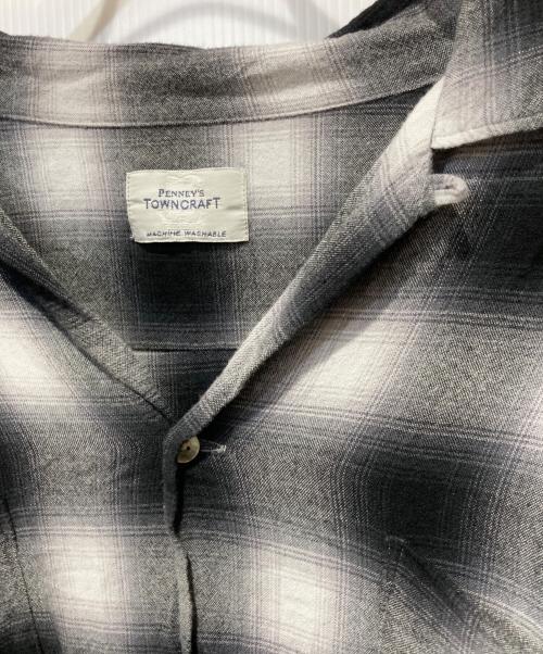 TOWN CRAFT（タウンクラフト）TOWN CRAFT (タウンクラフト) オンブレチェックシャツ ブラック サイズ:Mの古着・服飾アイテム