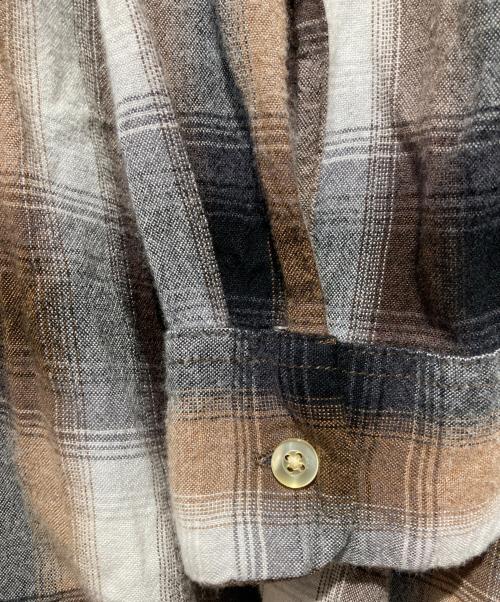 TOWN CRAFT（タウンクラフト）TOWN CRAFT (タウンクラフト) オンブレチェックシャツ ブラウン サイズ:Mの古着・服飾アイテム