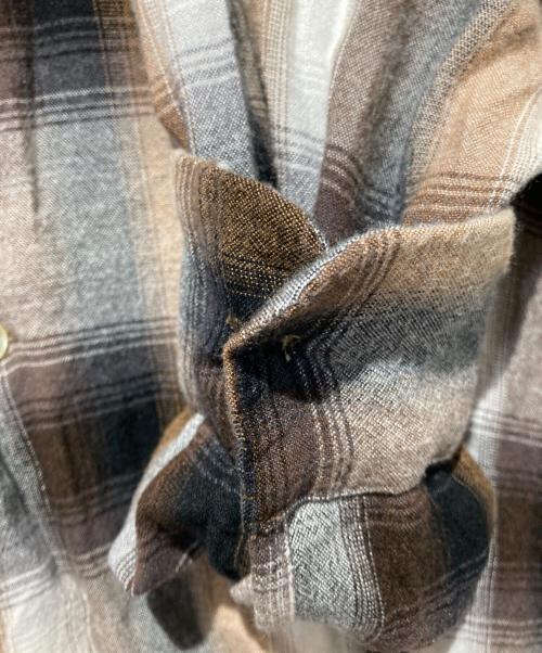 TOWN CRAFT（タウンクラフト）TOWN CRAFT (タウンクラフト) オンブレチェックシャツ ブラウン サイズ:Mの古着・服飾アイテム