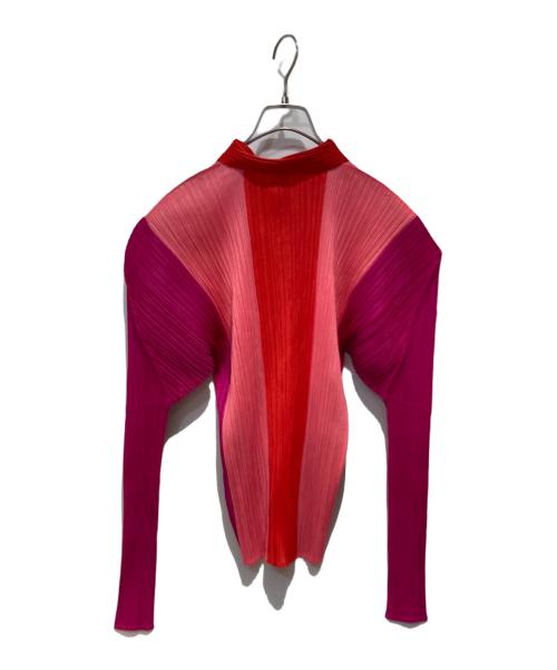 PLEATS PLEASE（プリーツプリーズ）PLEATS PLEASE (プリーツプリーズ) カーディガン ピンク サイズ:3の古着・服飾アイテム