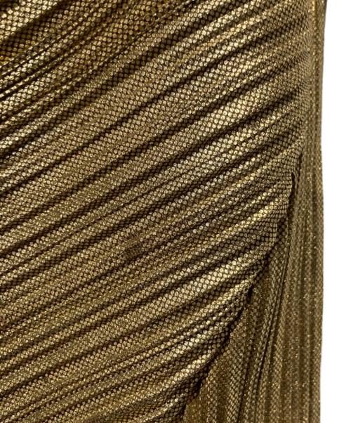 PLEATS PLEASE（プリーツプリーズ）PLEATS PLEASE (プリーツプリーズ) カーディガン ゴールド サイズ:3の古着・服飾アイテム