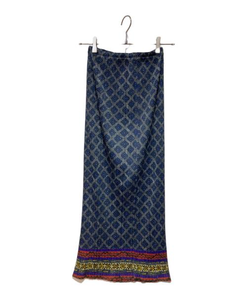 PLEATS PLEASE（プリーツプリーズ）PLEATS PLEASE (プリーツプリーズ) 総柄プリーツスカート ネイビー サイズ:3の古着・服飾アイテム