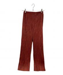 PLEATS PLEASE（プリーツプリーズ）の古着「プリーツパンツ」｜レッド