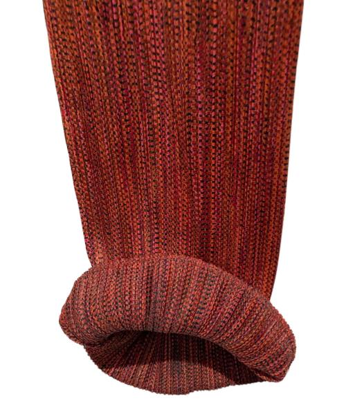 PLEATS PLEASE（プリーツプリーズ）PLEATS PLEASE (プリーツプリーズ) プリーツパンツ レッド サイズ:3の古着・服飾アイテム