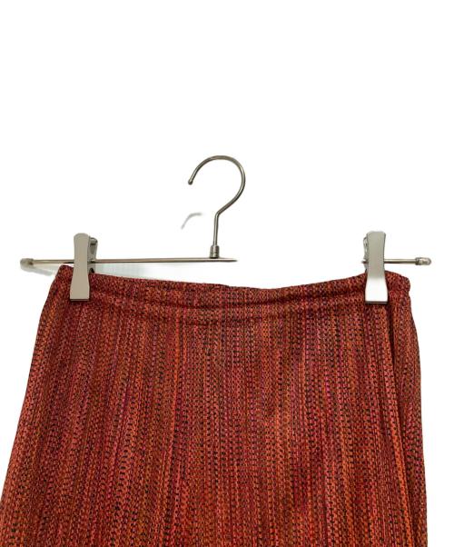 PLEATS PLEASE（プリーツプリーズ）PLEATS PLEASE (プリーツプリーズ) プリーツパンツ レッド サイズ:3の古着・服飾アイテム