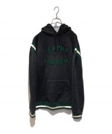 Saint Laurent Paris（サンローランパリ）の古着「プリントコットンパーカー」｜ブラック