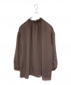 theory luxeセオリーリュクス）の古着「ウォッシャブルブラウス」｜ブラウン