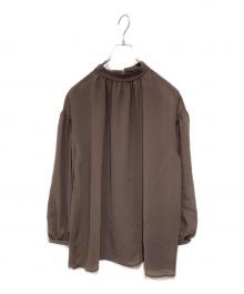 theory luxe（セオリーリュクス）の古着「ウォッシャブルブラウス」｜ブラウン