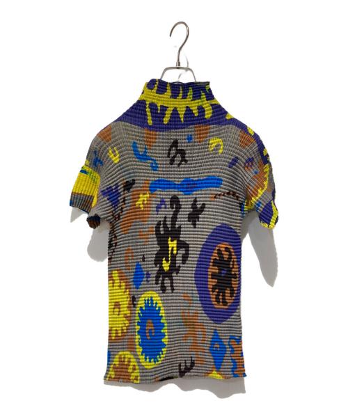 PLEATS PLEASE（プリーツプリーズ）PLEATS PLEASE (プリーツプリーズ) マルチプリントカットソー マルチカラー サイズ:Mの古着・服飾アイテム