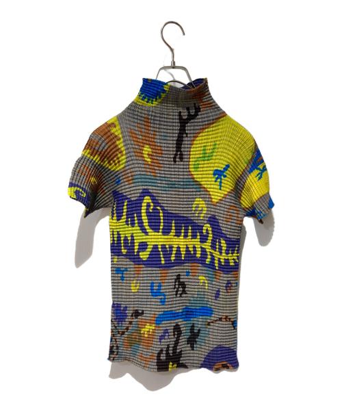 PLEATS PLEASE（プリーツプリーズ）PLEATS PLEASE (プリーツプリーズ) マルチプリントカットソー マルチカラー サイズ:Mの古着・服飾アイテム