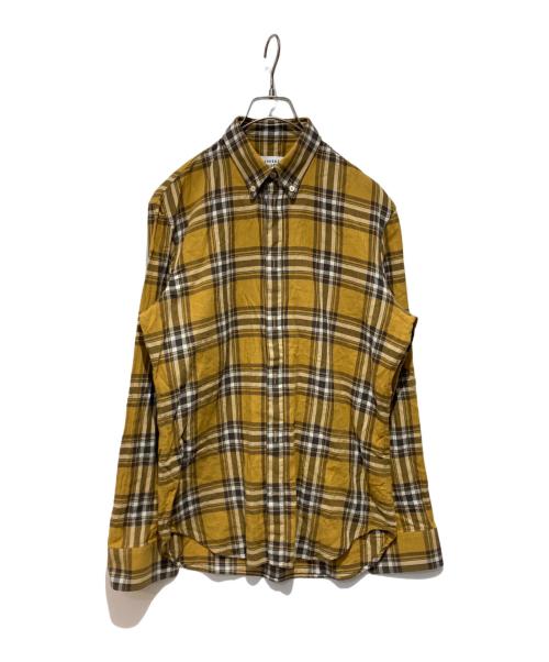 Maison Margiela（メゾンマルジェラ）Maison Margiela (メゾンマルジェラ) チェックシャツ イエロー サイズ:40の古着・服飾アイテム