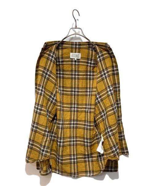 Maison Margiela（メゾンマルジェラ）Maison Margiela (メゾンマルジェラ) チェックシャツ イエロー サイズ:40の古着・服飾アイテム