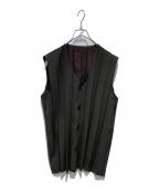 ISSEY MIYAKE HOMME PLISSEイッセイミヤケ オムプリッセ）の古着「EDGE ENSEMBLE ベスト」｜オリーブ