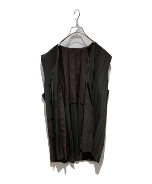 ISSEY MIYAKE HOMME PLISSE（イッセイミヤケ オムプリッセ）ISSEY MIYAKE HOMME PLISSE (イッセイミヤケ オムプリッセ) EDGE ENSEMBLE ベスト オリーブ サイズ:3の古着・服飾アイテム
