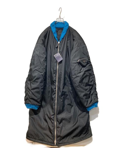 PRADA（プラダ）PRADA (プラダ) RE-NYLONベルテッドボンバーコート ブラック サイズ:Mの古着・服飾アイテム