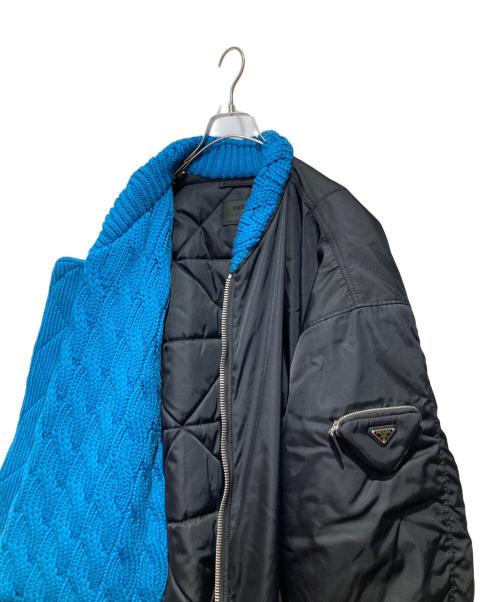 PRADA（プラダ）PRADA (プラダ) RE-NYLONベルテッドボンバーコート ブラック サイズ:Mの古着・服飾アイテム