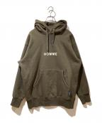 COMME des GARCONS HOMMEコムデギャルソン オム）の古着「プルオーバーパーカー」｜オリーブ