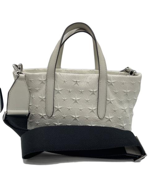 JIMMY CHOO（ジミーチュウ）JIMMY CHOO (ジミーチュウ) エンボススターミニトートバック ベージュの古着・服飾アイテム